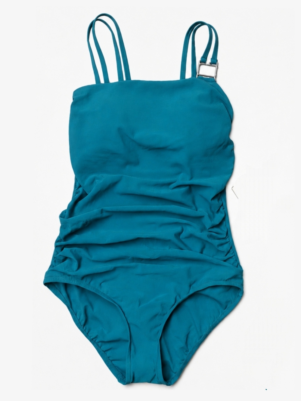 Aqua Green Swimsuit Teal Blue Assymetrical Full Coverage Bottom One Piece Medium